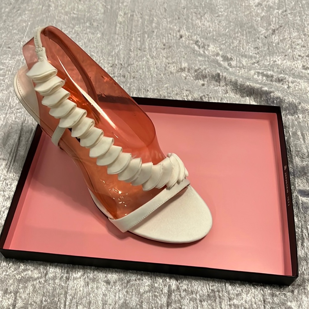 NINA Ulexa Ivory Satin Sandal Size 10